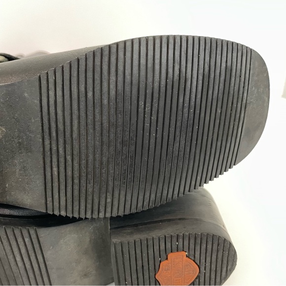 Harley Davidson Riding Boots Women’s 6.5 Black Genuine Leather Moto Biker Strap - Picture 14 of 16